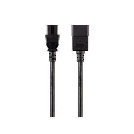 MONOPRICE Power Cord - IEC 60320 C20 to IEC 60320 C15_ 14AWG_ 15A_ 3-Prong_ Blac 40067